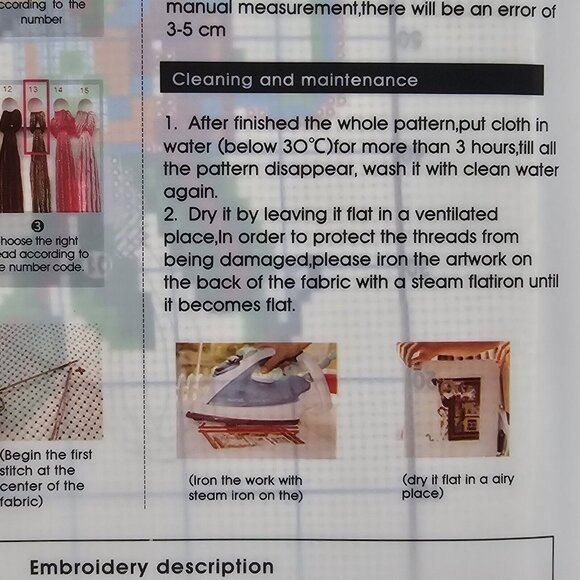 Maydear Kitchenware Cross Stitch Kit Pre-Printed Fabric - Picture 4 of 5